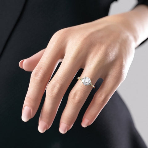 1.35 CT Round Cut Solitaire Moissanite Engagement Ring 5 1.35 CT Round Cut Solitaire Moissanite Engagement Ring 5