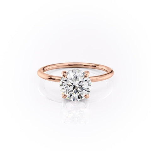 1.6 CT Round Cut Solitaire Hidden Halo Setting Moissanite Engagement Ring 10 1.6 CT Round Cut Solitaire Hidden Halo Setting Moissanite Engagement Ring 10