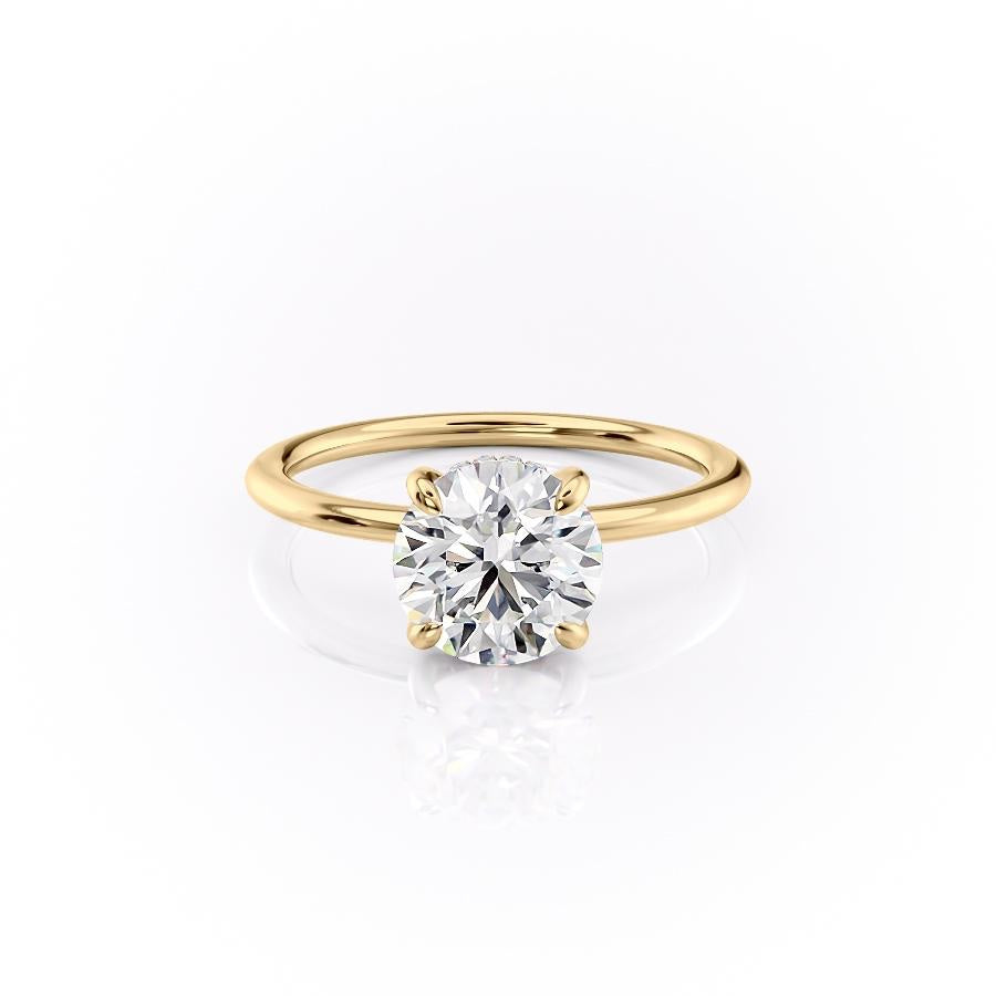 1.6 CT Round Cut Solitaire Hidden Halo Setting Moissanite Engagement Ring 11 1.6 CT Round Cut Solitaire Hidden Halo Setting Moissanite Engagement Ring 11