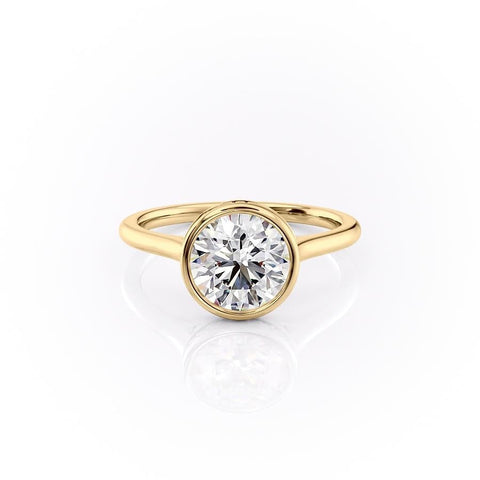 1.60 CT Round Cut Bezel Solitaire Moissanite Engagement Ring 11 1.60 CT Round Cut Bezel Solitaire Moissanite Engagement Ring 11