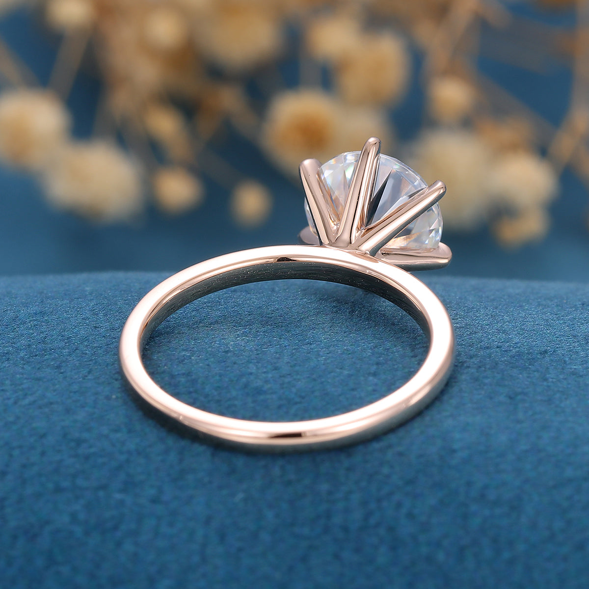 Round Solitaire Lab Grown Diamond Engagement Ring
