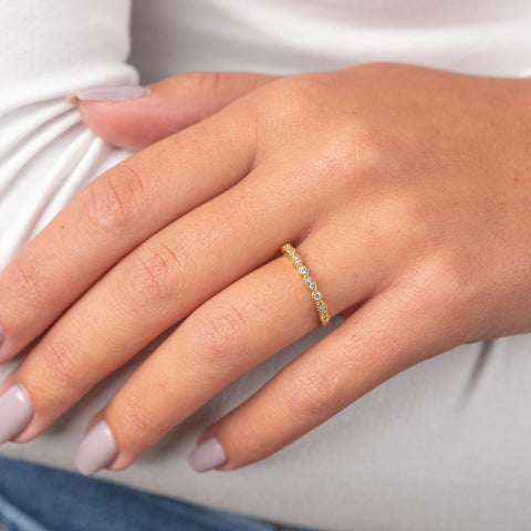 0.16 TCW Round Milgrain Style Moissanite Wedding Band 2 0.16 TCW Round Milgrain Style Moissanite Wedding Band 2