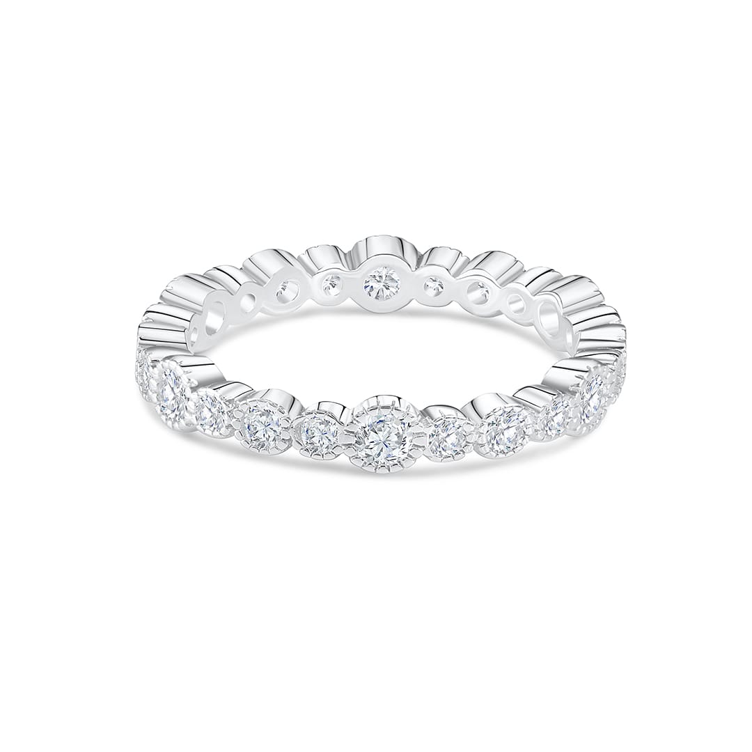 0.20 TCW Round Cut Full Eternity Moissanite Wedding Band 2 0.20 TCW Round Cut Full Eternity Moissanite Wedding Band 2