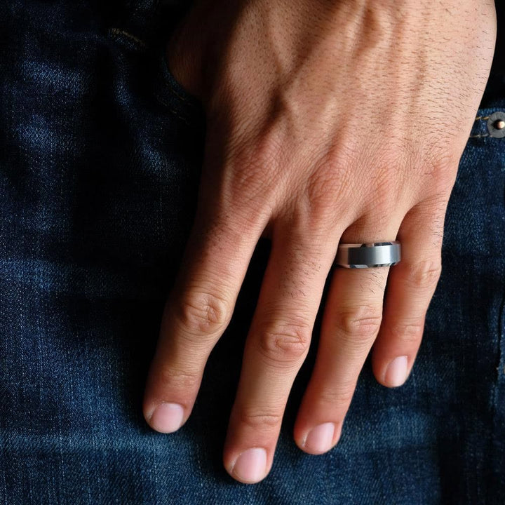 Brushed Finish Classic Wedding Band For Men 17 Brushed Finish Classic Wedding Band For Men 17