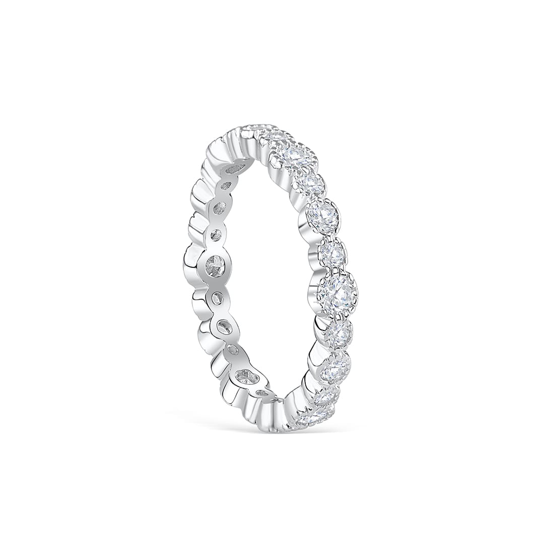0.20 TCW Round Cut Full Eternity Moissanite Wedding Band 3 0.20 TCW Round Cut Full Eternity Moissanite Wedding Band 3