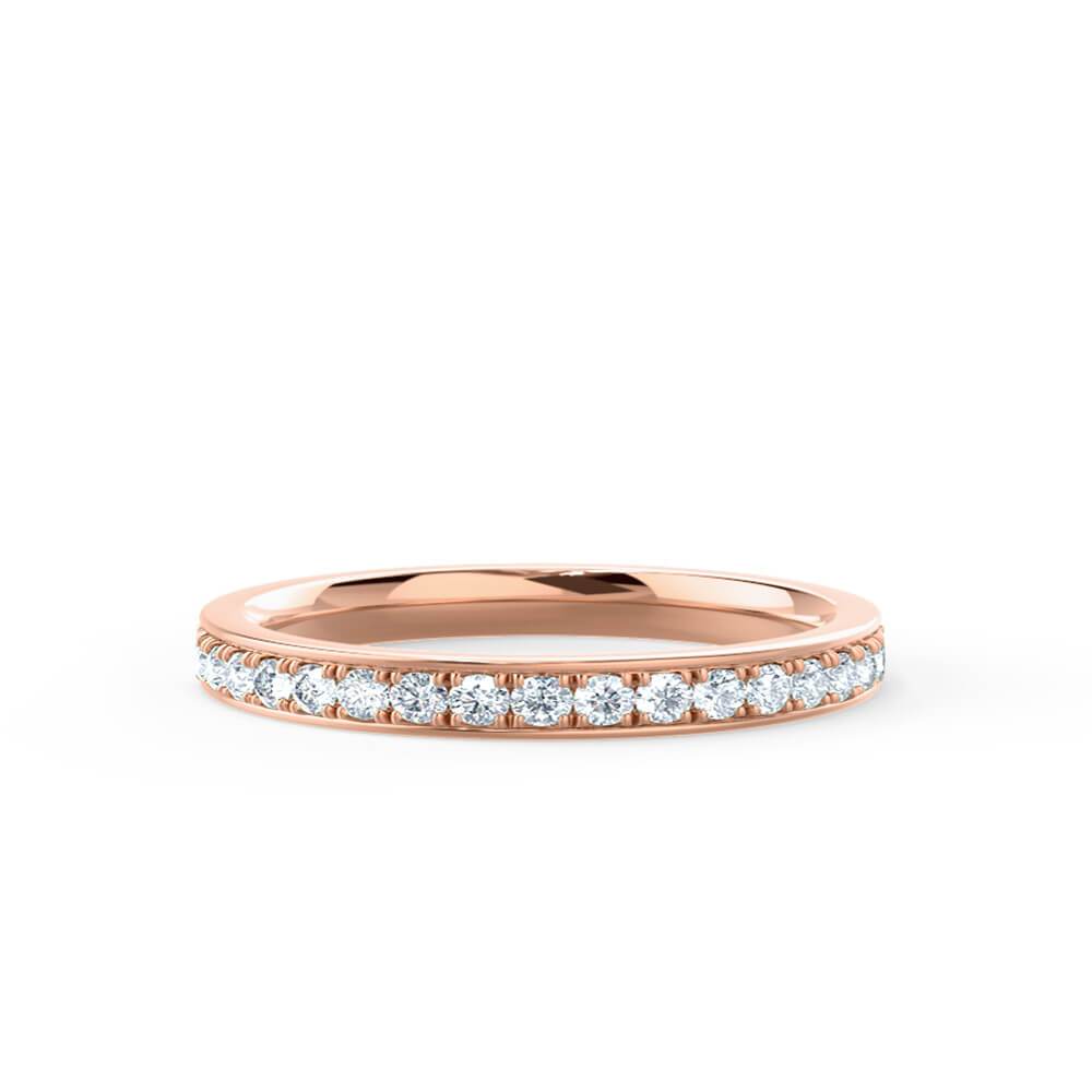 0.16 CT Round Shaped Moissanite Half Eternity Style Wedding Band 2 0.16 CT Round Shaped Moissanite Half Eternity Style Wedding Band 2