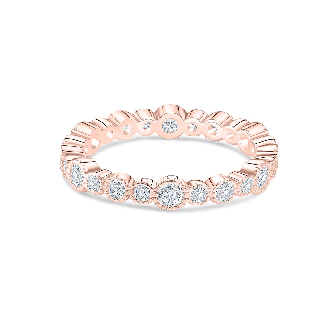0.20 TCW Round Cut Full Eternity Moissanite Wedding Band 5 0.20 TCW Round Cut Full Eternity Moissanite Wedding Band 5