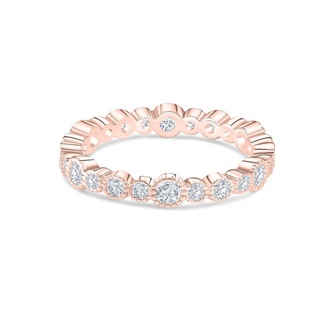 0.20 TCW Round Cut Full Eternity Moissanite Wedding Band 5 0.20 TCW Round Cut Full Eternity Moissanite Wedding Band 5
