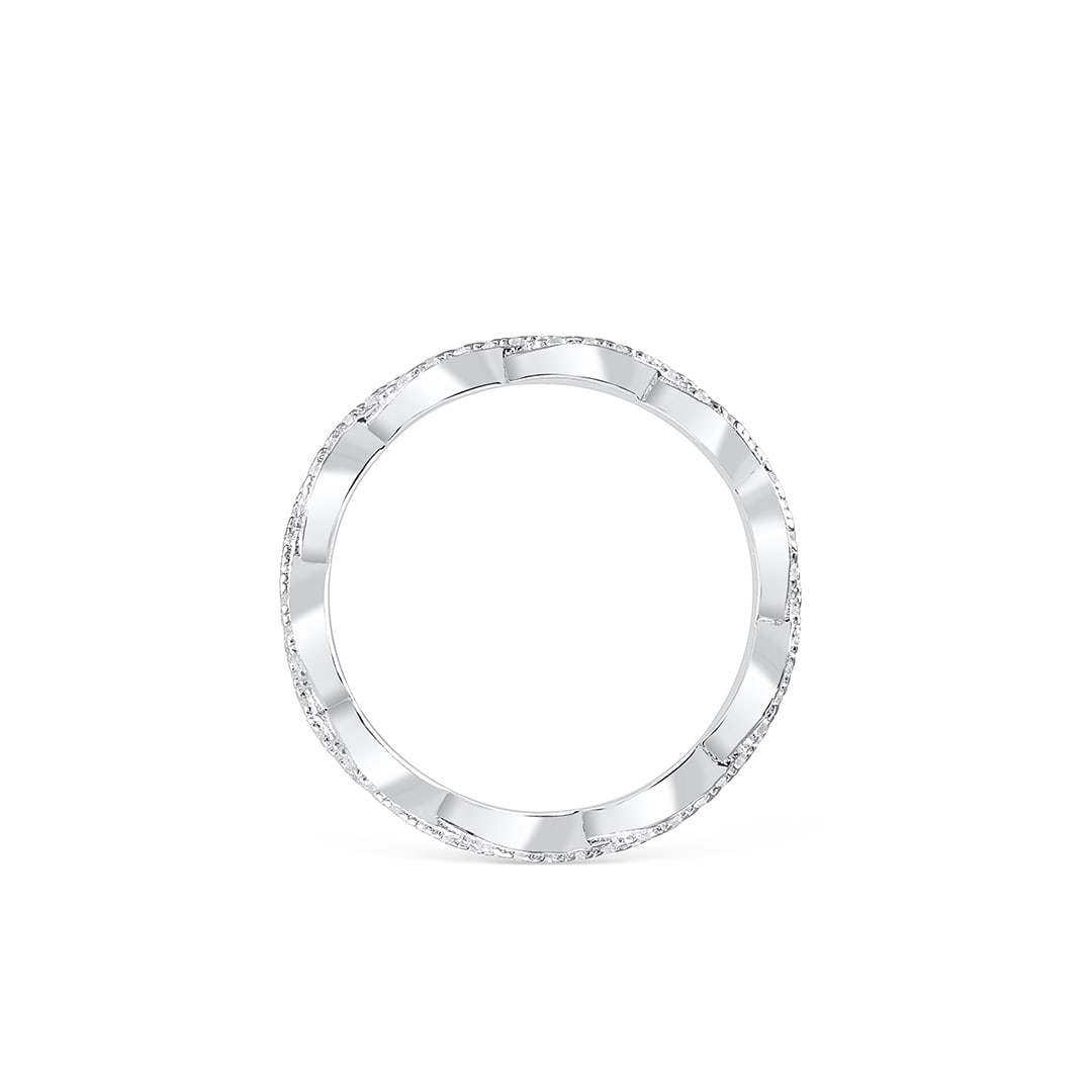 0.34 TCW Round Twisted Style Moissanite Wedding Band 9 0.34 TCW Round Twisted Style Moissanite Wedding Band 9