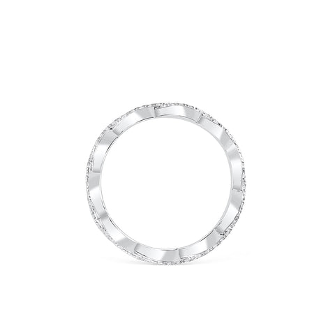 0.34 TCW Round Twisted Style Moissanite Wedding Band 9 0.34 TCW Round Twisted Style Moissanite Wedding Band 9