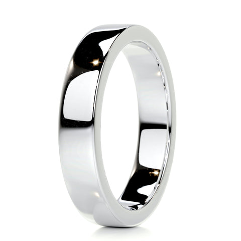 Polished Finish Yellow Gold Classic Men's Band 4 Polished Finish Yellow Gold Classic Men's Band 4