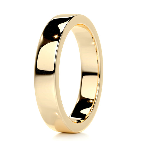Polished Finish Yellow Gold Classic Men's Band 18 Polished Finish Yellow Gold Classic Men's Band 18