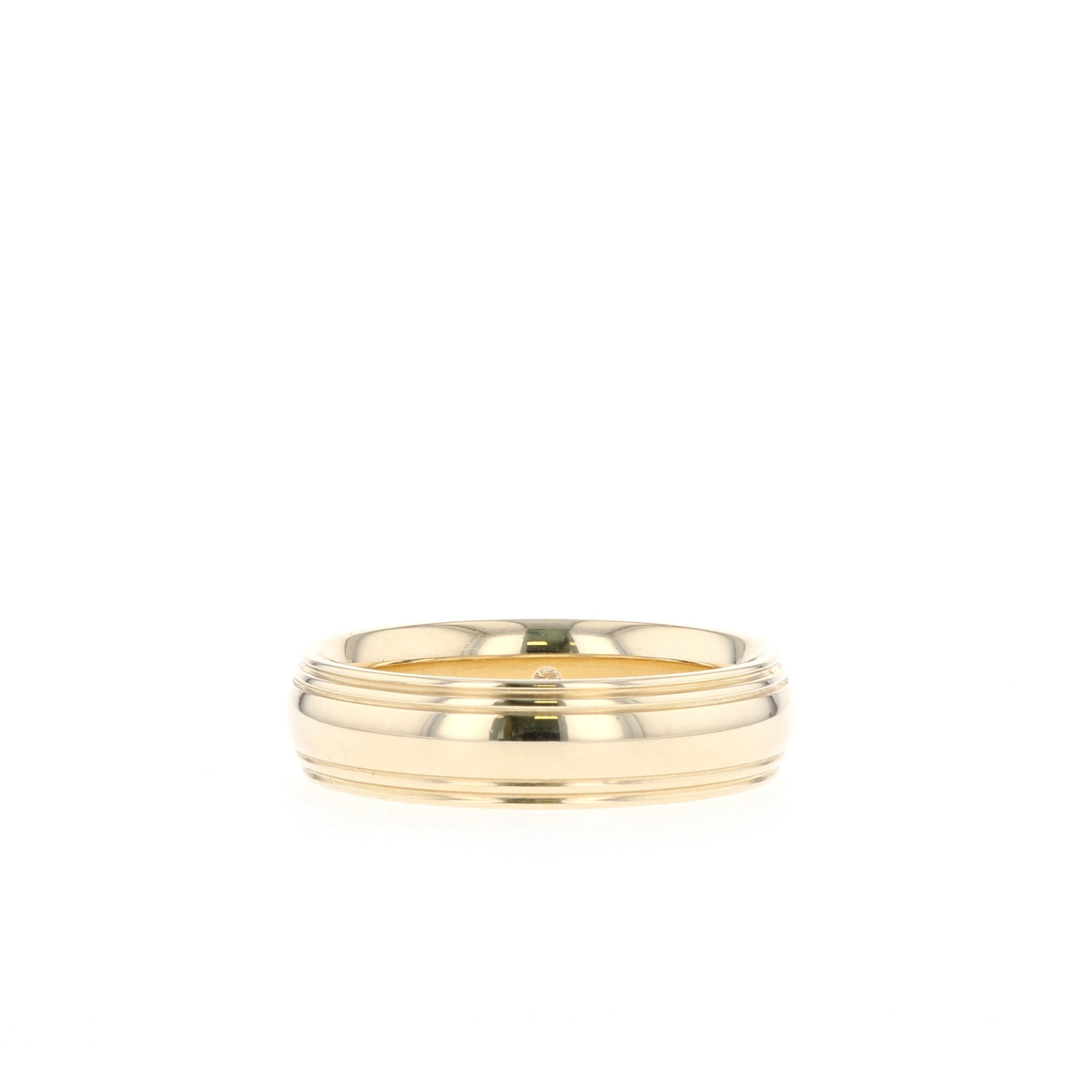 Classic Single Stone Polished Finish Men's Wedding Band 3 Classic Single Stone Polished Finish Men's Wedding Band 3