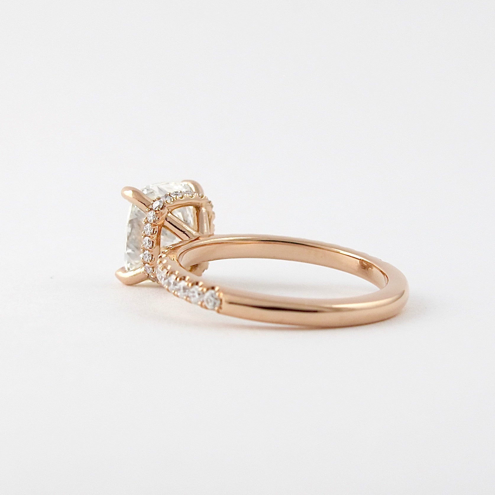 1.5 CT Cushion Hidden Halo & Pave Moissanite Engagement Ring 6 1.5 CT Cushion Hidden Halo & Pave Moissanite Engagement Ring 6