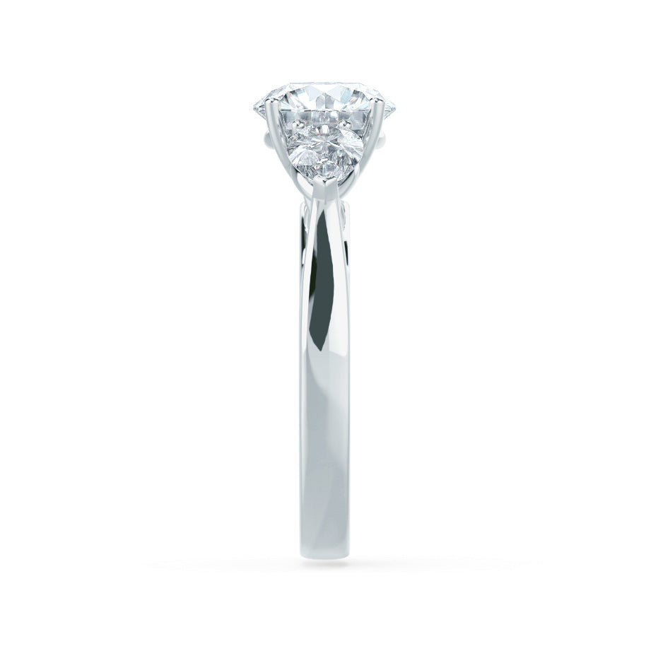 1.0 CT Round Shaped Moissanite Three Stone Engagement Ring 7 1.0 CT Round Shaped Moissanite Three Stone Engagement Ring 7