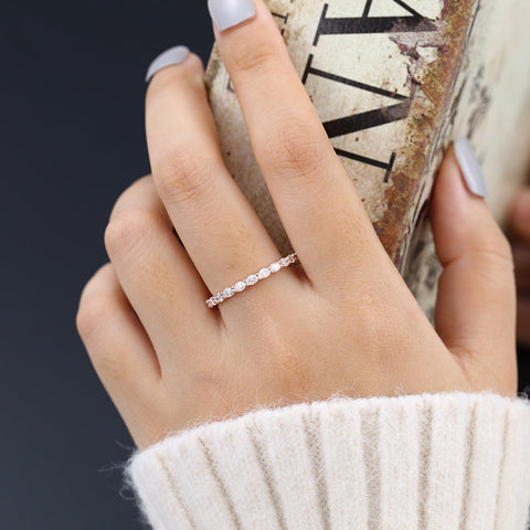 1.32 CT Oval Shaped Moissanite Full Eternity Wedding Band 6 1.32 CT Oval Shaped Moissanite Full Eternity Wedding Band 6