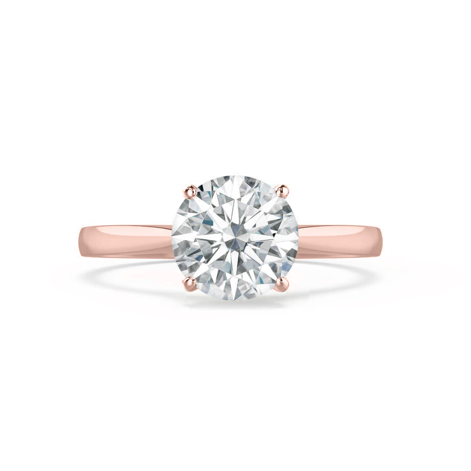 Round Solitaire Lab Grown Diamond Engagement Ring