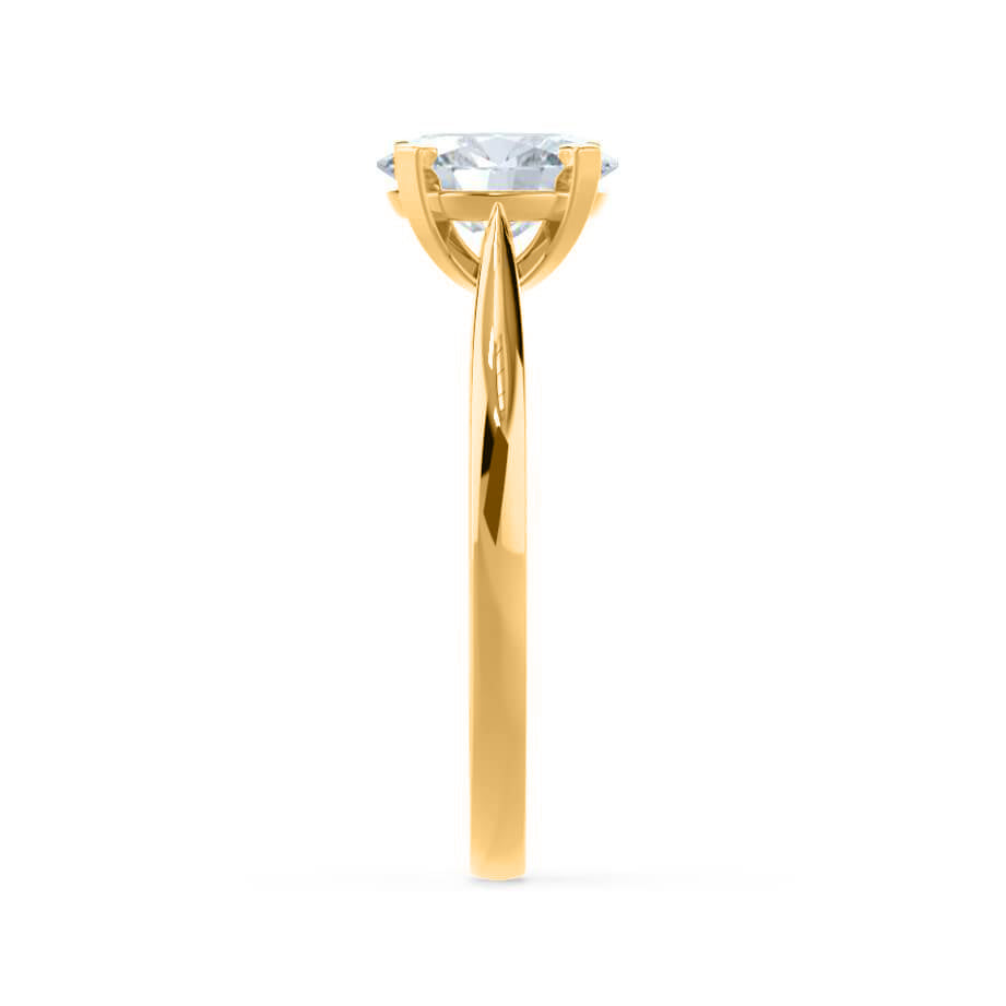 Round Solitaire Lab Grown Diamond Engagement Ring