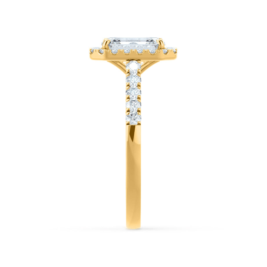 Radiant Halo & Pave Lab Grown Diamond Engagement Ring