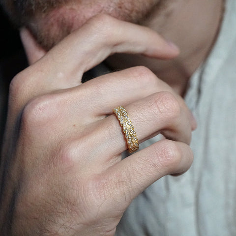 Round Stones Feather Style Men's Wedding Band 8 Round Stones Feather Style Men's Wedding Band 8