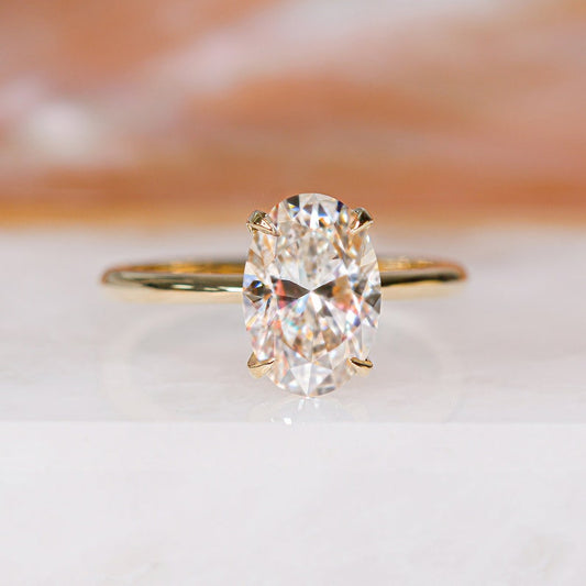 Oval Solitaire Lab Grown Diamond Engagement Ring