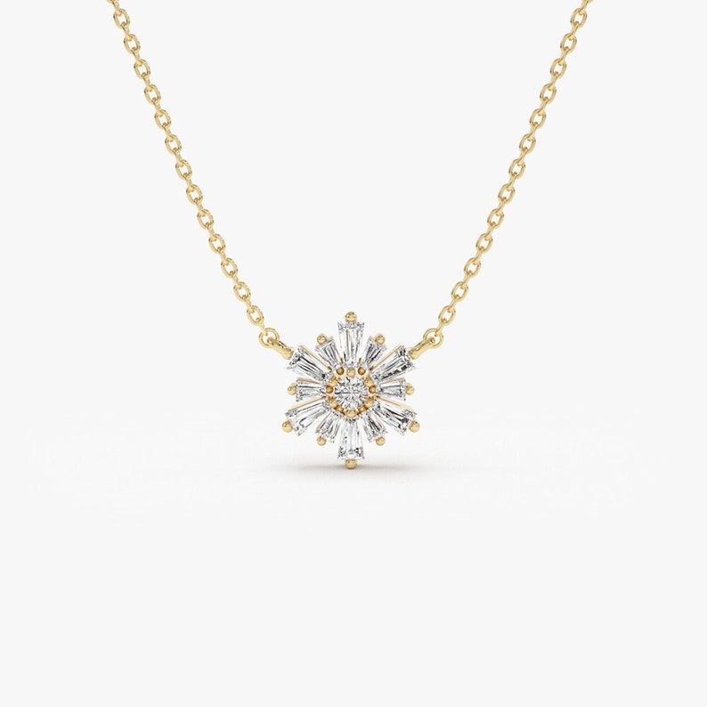 0.36 TCW Round & Baguette Shaped Moissanite Multi Stone Style Necklace