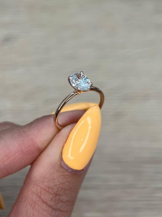 Oval Solitaire Lab Grown Diamond Engagement Ring