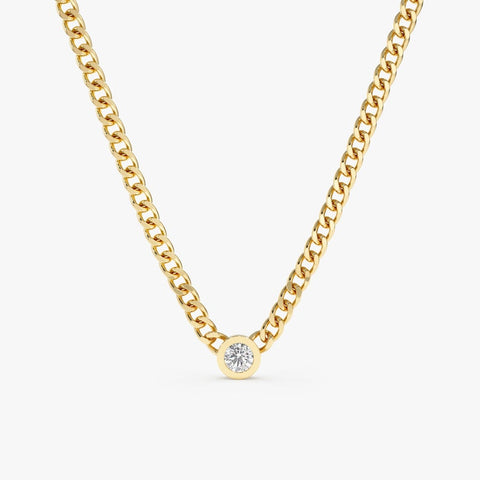 0.12 CT Round Shaped Moissanite Solitaire Style Necklace 0.12 CT Round Shaped Moissanite Solitaire Style Necklace