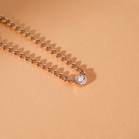 0.12 CT Round Shaped Moissanite Solitaire Style Necklace 0.12 CT Round Shaped Moissanite Solitaire Style Necklace