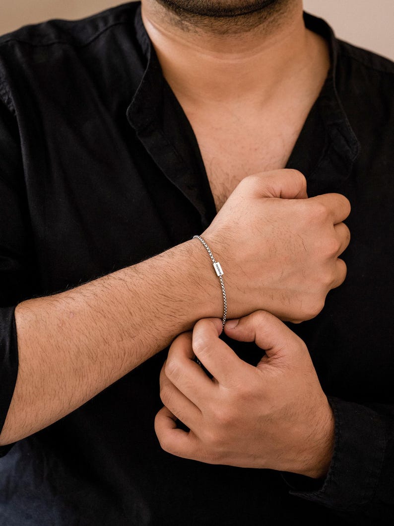 Personalized Name Chain Bracelet For Men