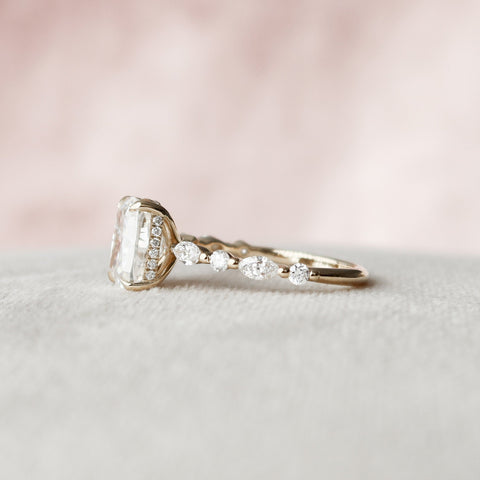 2.50 CT Cushion Cut Pave Setting Moissanite Engagement Ring 10 2.50 CT Cushion Cut Pave Setting Moissanite Engagement Ring 10
