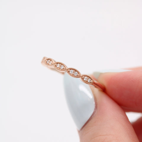 0.10 TCW Round Cut Milgrain Style Moissanite Wedding Band 4 0.10 TCW Round Cut Milgrain Style Moissanite Wedding Band 4