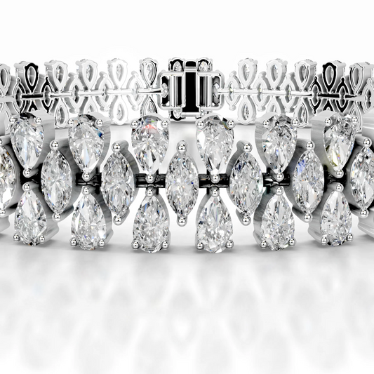 10 TCW Round Lab Grown Diamond Tennis Bracelet