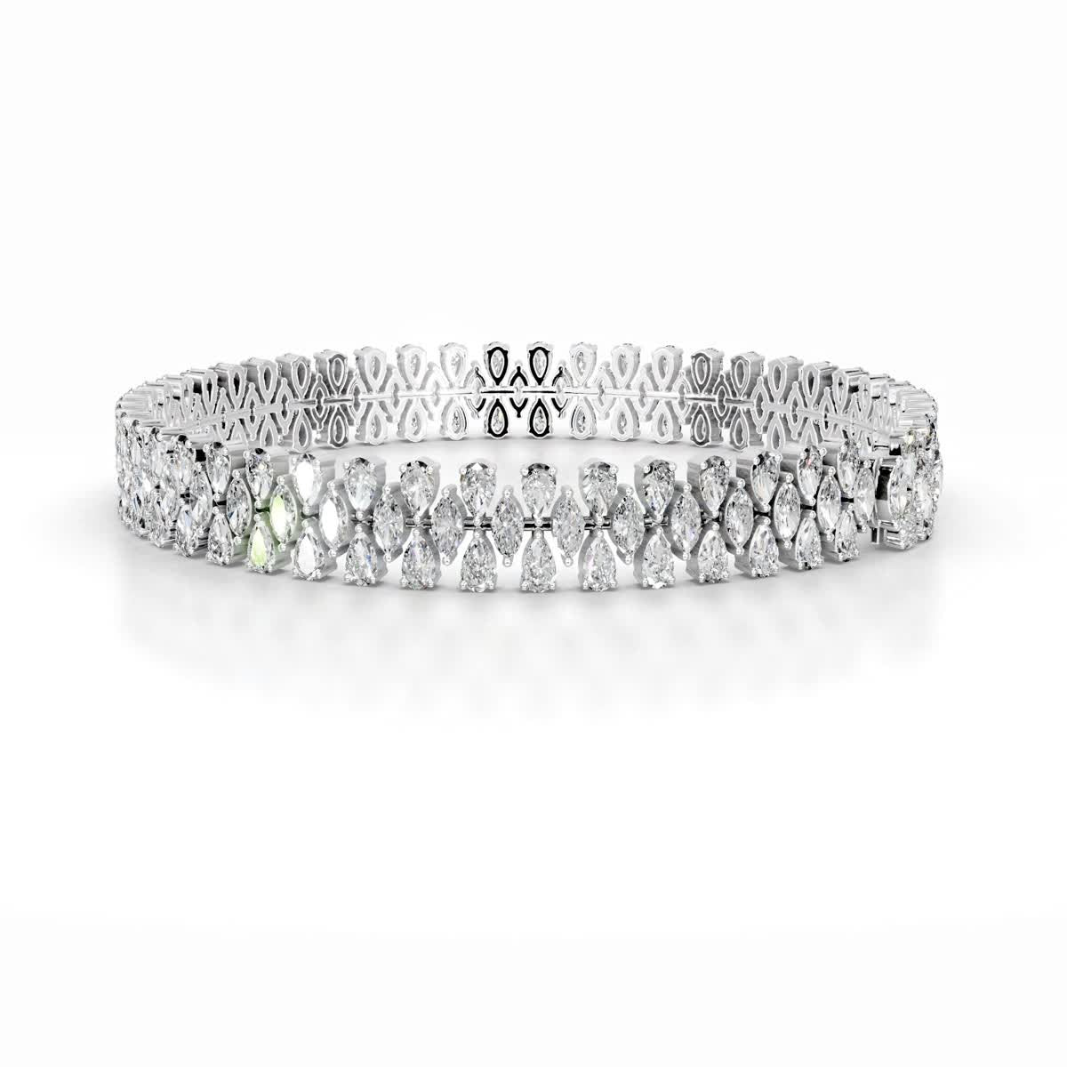 10 TCW Round Lab Grown Diamond Tennis Bracelet