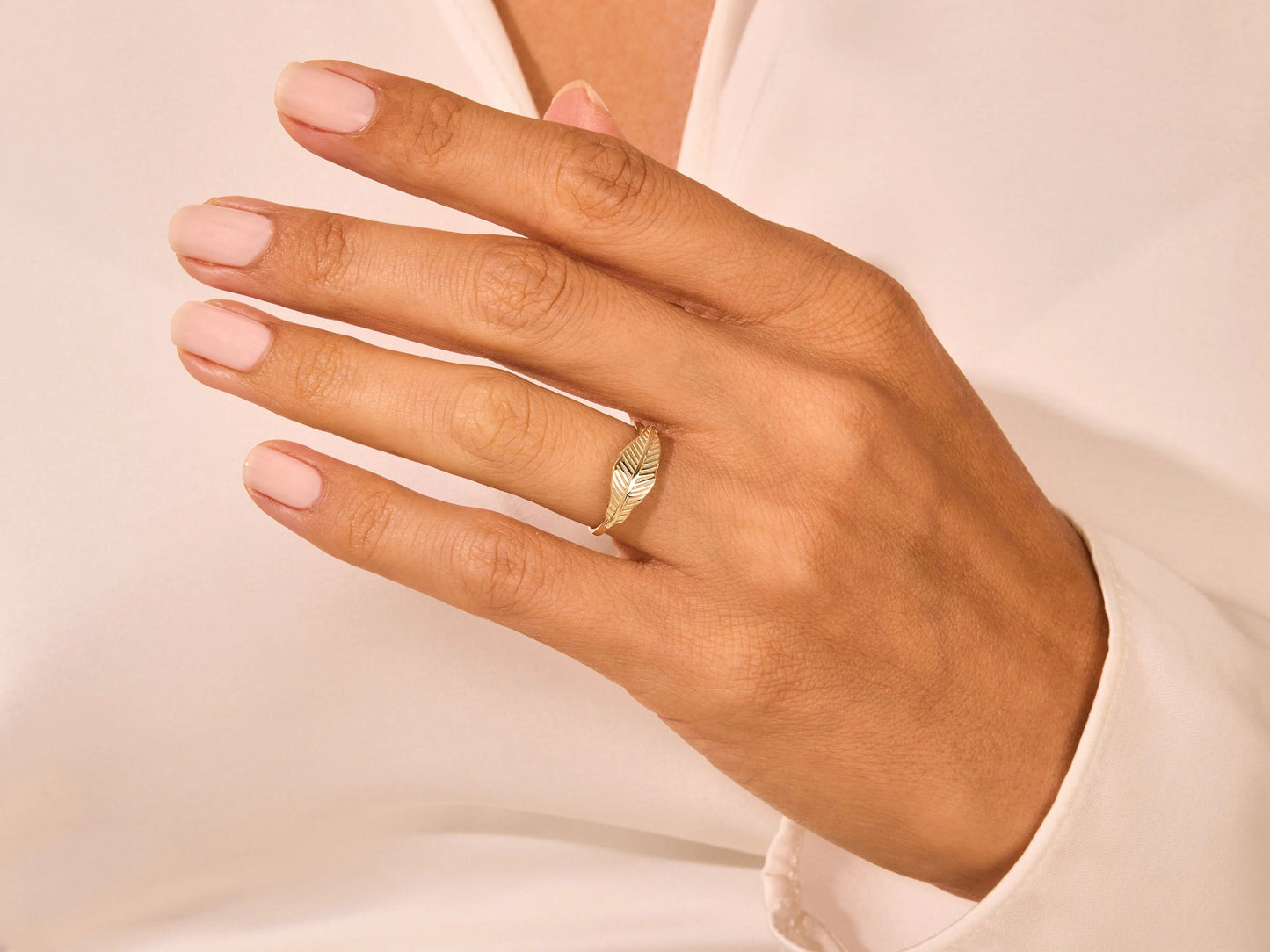 Feather Wedding Band