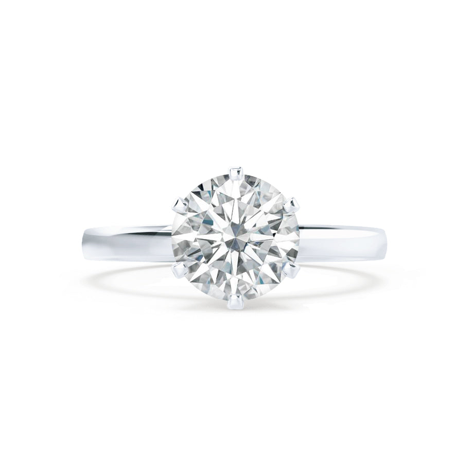 Round Solitaire Lab Grown Diamond Engagement Ring