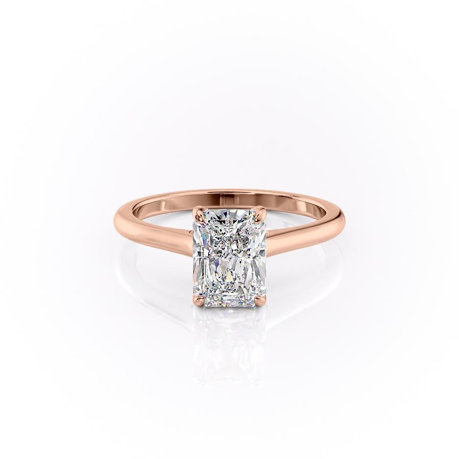 2.10 CT Radiant Cut Hidden Halo Style Moissanite Engagement Ring 12 2.10 CT Radiant Cut Hidden Halo Style Moissanite Engagement Ring 12
