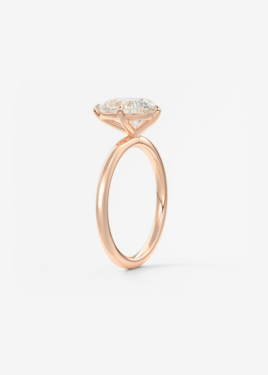 Pear Solitaire Lab Grown Diamond Engagement Ring