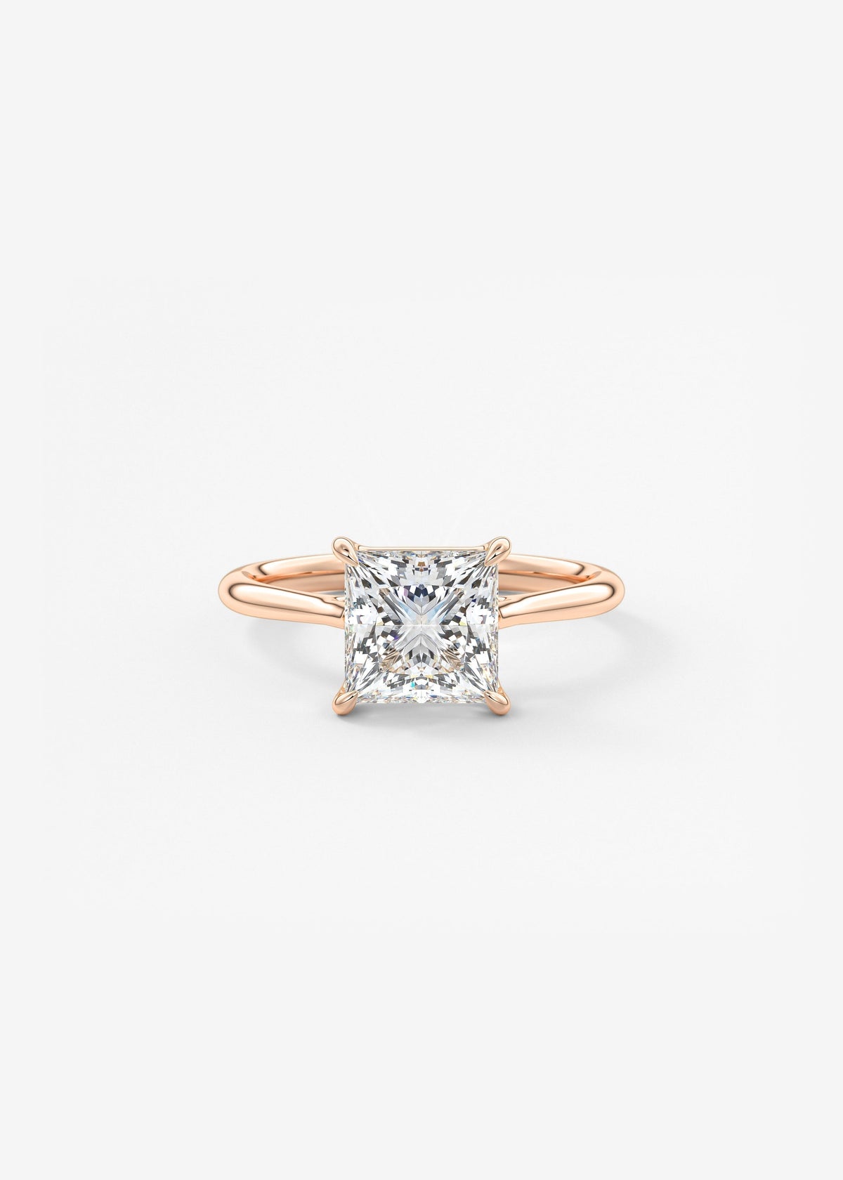 Princess Cathedral Lab Grown Diamond Engagement Ring
