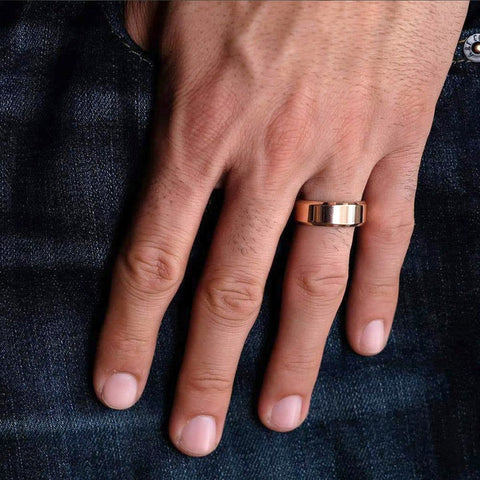 Brushed Finish Classic Wedding Band For Men 8 Brushed Finish Classic Wedding Band For Men 8