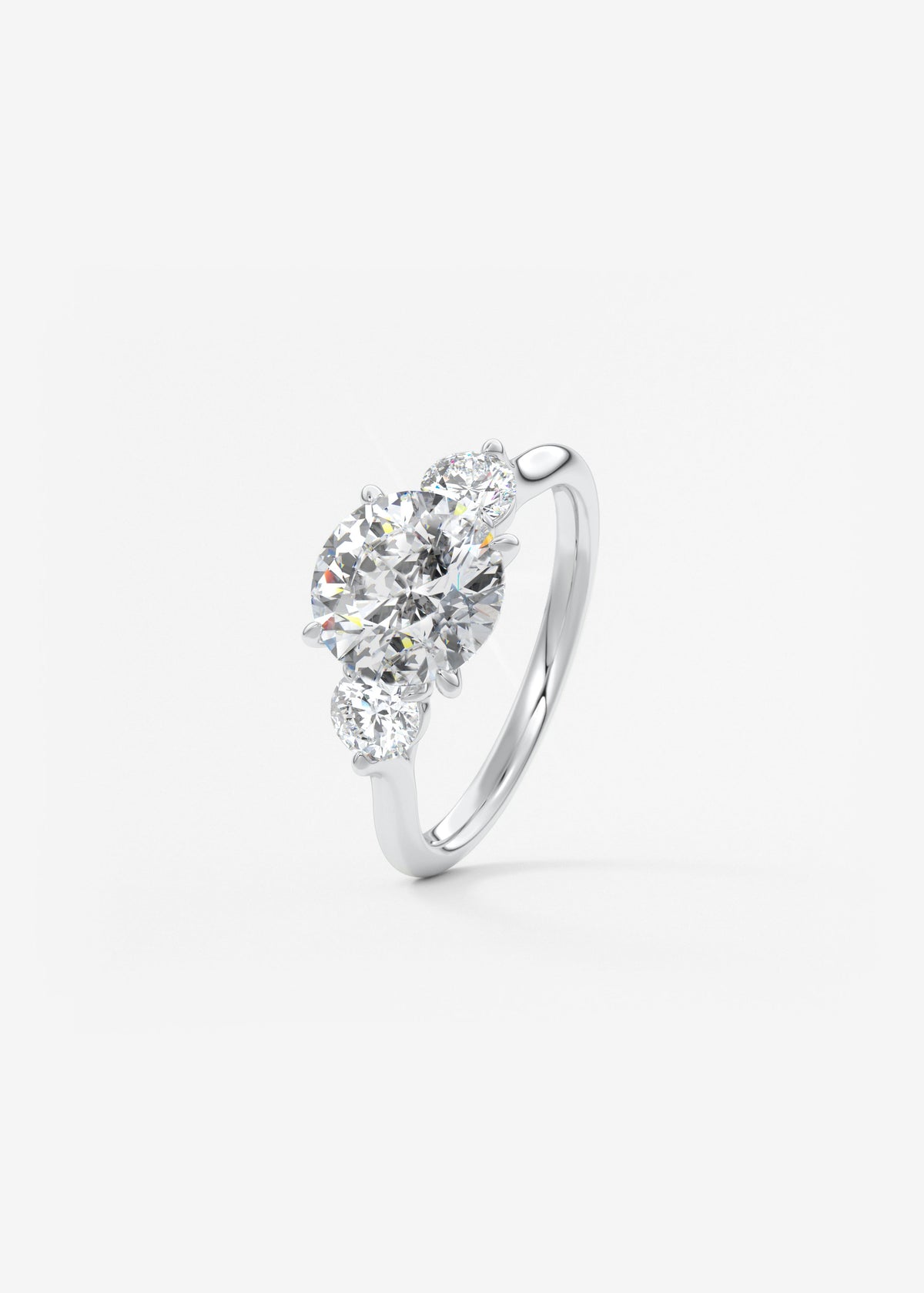 Round Hidden Halo Pave Lab Grown Diamond Engagement Ring