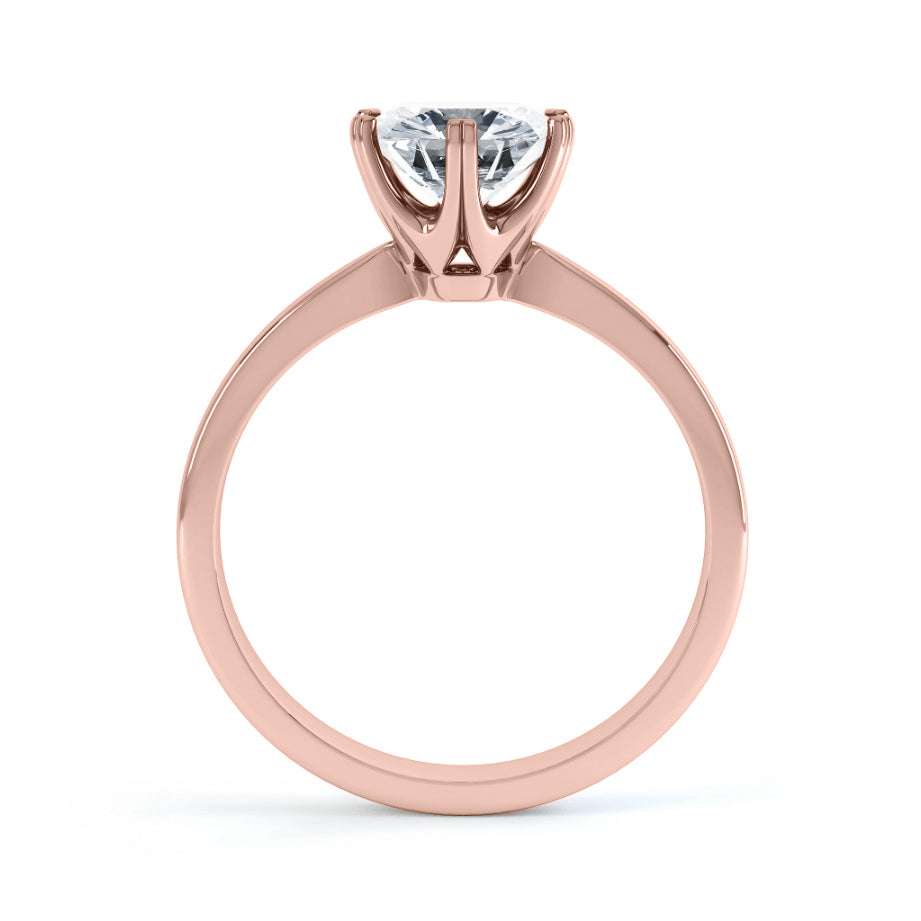 Round Solitaire Lab Grown Diamond Engagement Ring