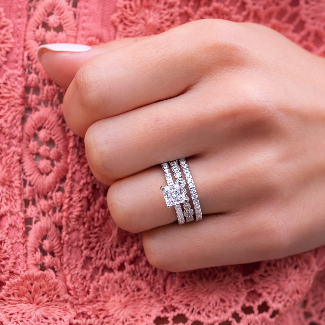 0.20 TCW Round Cut Full Eternity Moissanite Wedding Band 11 0.20 TCW Round Cut Full Eternity Moissanite Wedding Band 11