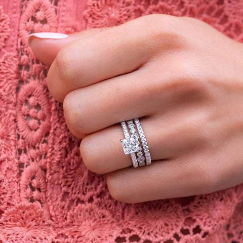 0.20 TCW Round Cut Full Eternity Moissanite Wedding Band 11 0.20 TCW Round Cut Full Eternity Moissanite Wedding Band 11