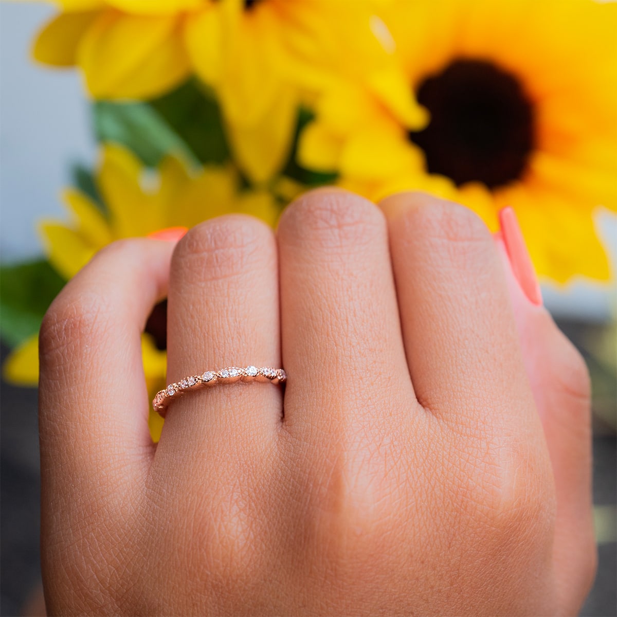 0.16 TCW Round Milgrain Style Moissanite Wedding Band 3 0.16 TCW Round Milgrain Style Moissanite Wedding Band 3