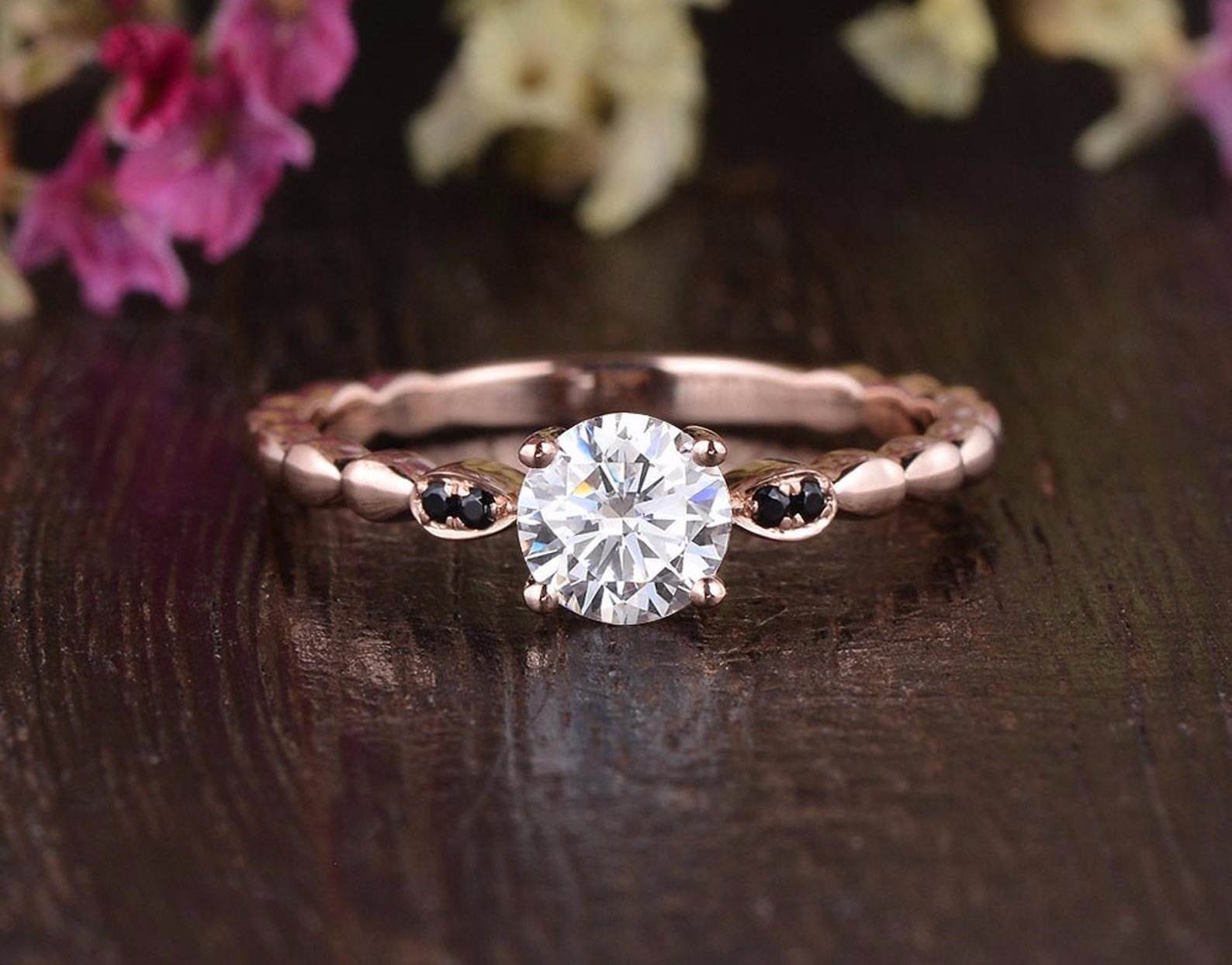 1.35 CT Round Cut Solitaire Moissanite Engagement Ring 1 1.35 CT Round Cut Solitaire Moissanite Engagement Ring 1