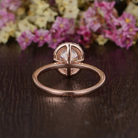 1.32 CT Oval Cut Halo Moissanite Engagement Ring 12 1.32 CT Oval Cut Halo Moissanite Engagement Ring 12