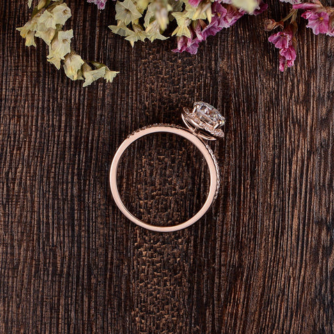 1.32 CT Oval Cut Halo Moissanite Engagement Ring 10 1.32 CT Oval Cut Halo Moissanite Engagement Ring 10