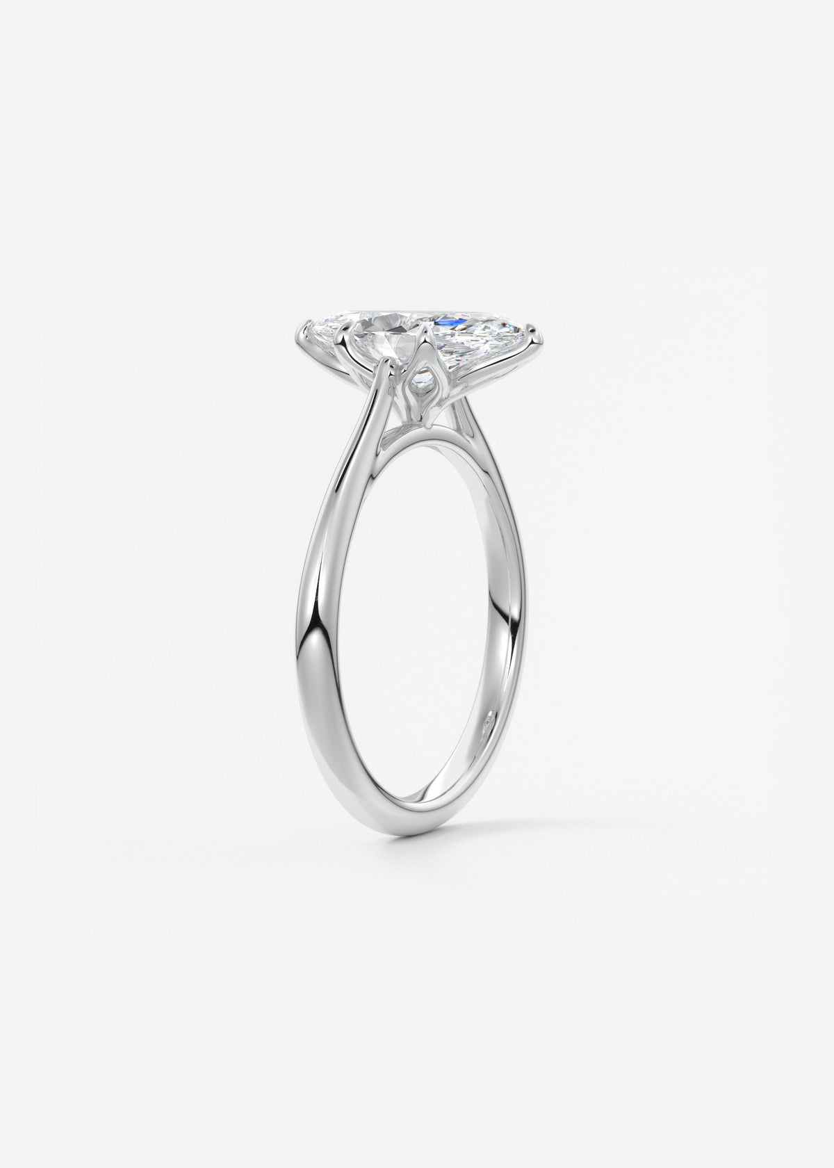 Marquise Cathedral Lab Grown Diamond Engagement Ring