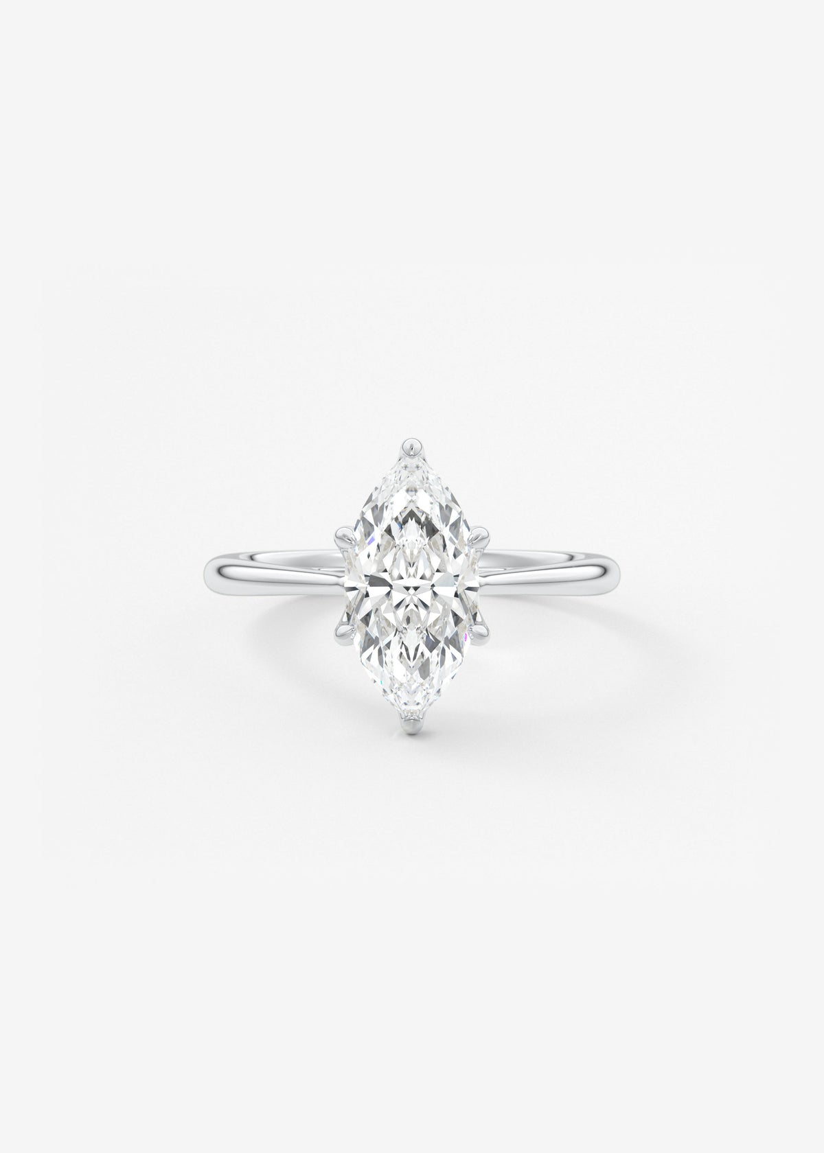 Marquise Cathedral Lab Grown Diamond Engagement Ring
